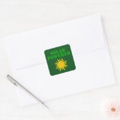 Zonne Vierkante Sticker (Envelop)