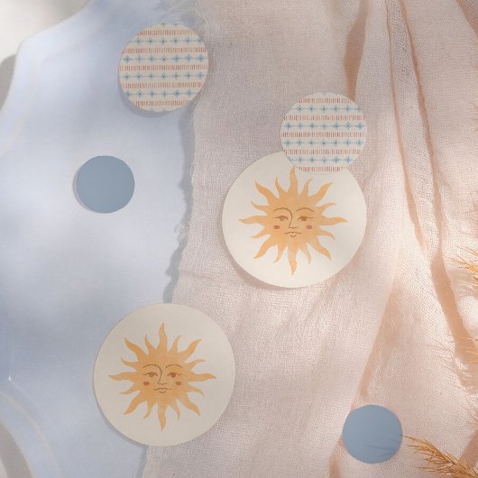 Zonne Vintage Zon Boho Baby Shower Confetti