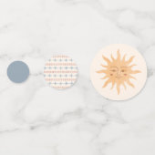 Zonne Vintage Zon Boho Baby Shower Confetti (Voorkanten)