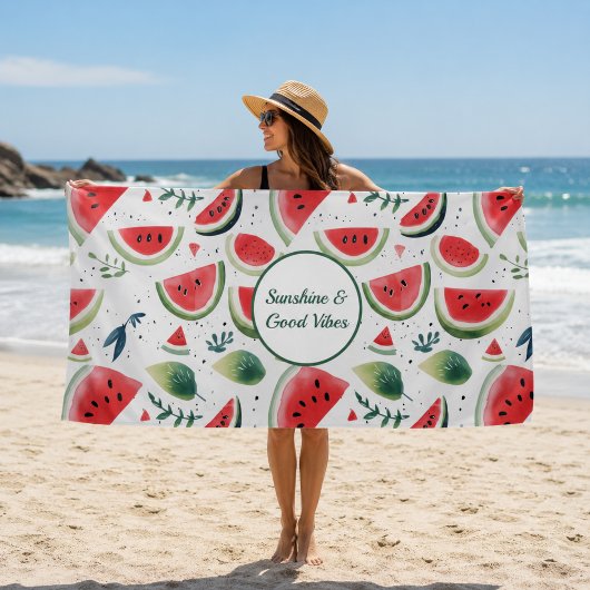 Zonne watermeloen handdoek