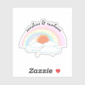 Zonne Wolken Regenbogen Sticker (Vel)