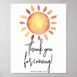 Zonne Zon dank je voor het komen Poster