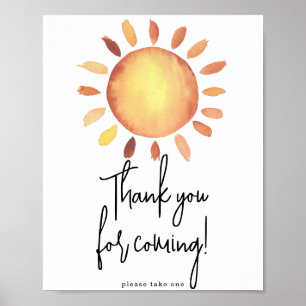 Zonne Zon dank je voor het komen Poster