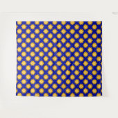 Zonne Zon Patroonontwerp Op Blauwe  Wandkleed (Voorkant (horizontaal))