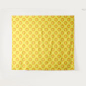 Zonne Zon Patroonontwerp Op Geel Wandkleed (Voorkant (horizontaal))