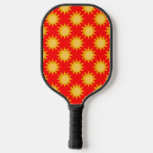 Zonne Zon Patroonontwerp Op Rood Pickleball Paddle (Achterkant)