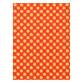 Zonne Zon Patroonontwerp Op Rood Tafelkleed (Voorkant)