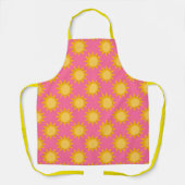 Zonne Zon Patroonontwerp Op Roze Schort (Voorkant)