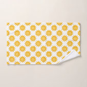Zonne Zon Patroonontwerp Op Wit Bad Handdoek (Handdoek)
