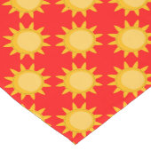 Zonne Zon Patroonontwerp Op Wit Korte Tafelloper (Hoek)