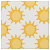 Zonne Zon Patroonontwerp Op Wit Stof (Close Up)