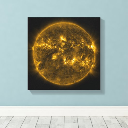 Zonne Zonnevlammen Canvas Afdruk (Insitu (Houten vloer))