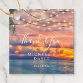 Zonneaansnijder Kaarlichten Dank u voor Markeringe Bedankjes Labels (Voorkant)