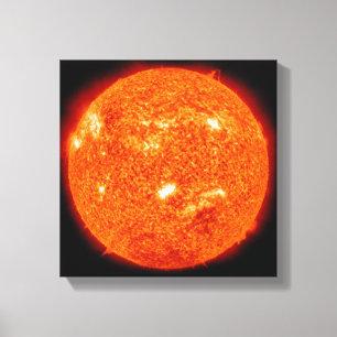 Zonneactiviteit op de zon 2 canvas afdruk