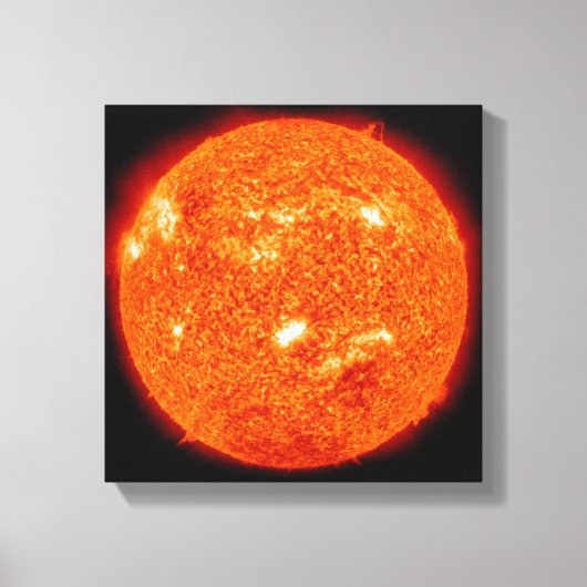 Zonneactiviteit op de zon 2 canvas afdruk (Voorkant)