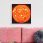 Zonneactiviteit op de zon 2 canvas afdruk (Insitu (Woonkamer))