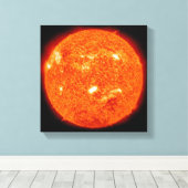 Zonneactiviteit op de zon 2 canvas afdruk (Insitu (Houten vloer))