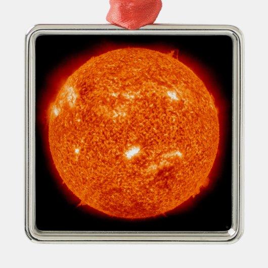Zonneactiviteit op de zon 2 metalen ornament (Voorkant)