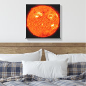 Zonneactiviteit op de zon 3 canvas afdruk (Insitu (Slaapkamer))