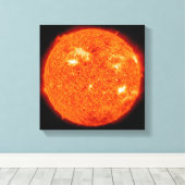 Zonneactiviteit op de zon 3 canvas afdruk (Insitu (Houten vloer))