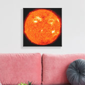 Zonneactiviteit op de zon 3 canvas afdruk (Insitu (Woonkamer))