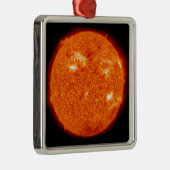 Zonneactiviteit op de zon 3 metalen ornament (Rechts)