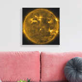 Zonneactiviteit op de zon 4 canvas afdruk (Insitu (Woonkamer))