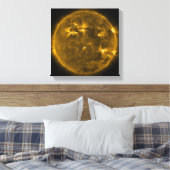 Zonneactiviteit op de zon 4 canvas afdruk (Insitu (Slaapkamer))