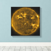 Zonneactiviteit op de zon 4 canvas afdruk (Insitu (Houten vloer))