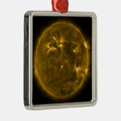 Zonneactiviteit op de zon 4 metalen ornament (Rechts)