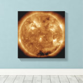 Zonneactiviteit op de zon 5 canvas afdruk (Insitu (Houten vloer))