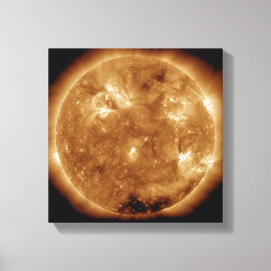Zonneactiviteit op de zon 5 canvas afdruk (Voorkant)