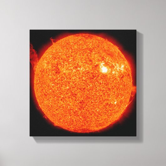 Zonneactiviteit op de zon canvas afdruk (Voorkant)