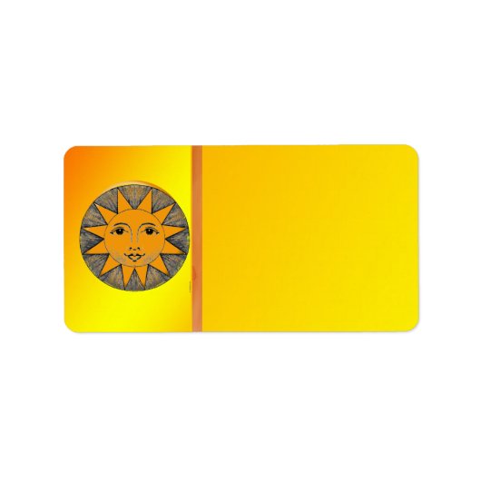 Zonneadreslabel glimlachen etiket (Voorkant)