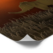 ZonneAfrikaanse savanne Elephants Poster (Hoek)