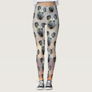 ZonneAfrikaanse Wilde Dog bedreigde oorspronkelijk Leggings