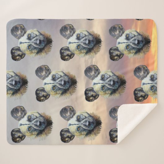 ZonneAfrikaanse Wilde Dog bedreigde oorspronkelijk Sherpa Deken