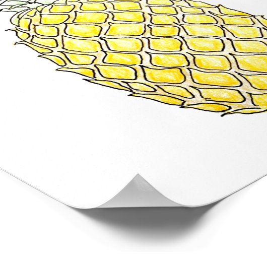 Zonneafzetting: ananas poster (Hoek)