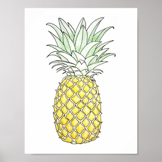 Zonneafzetting: ananas poster (Voorkant)