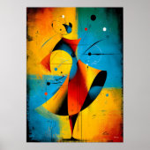 Zonnebaan – Moderne Abstracte Geometrische Wandkun Poster (Voorkant)