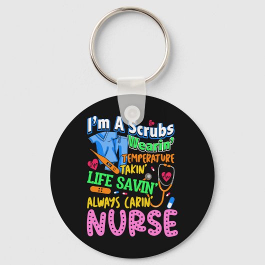 Zonnebaandefinitie Love Nursing Nursing School N Sleutelhanger (Voorkant)