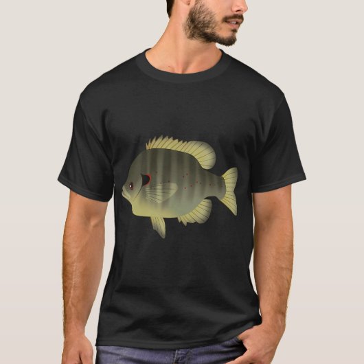 Zonnebaars (L. microlophus) T-shirt (Voorkant)