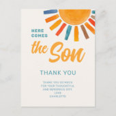 Zonnebaby Shower Bedankt Briefkaart (Voorkant)