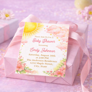 Zonnebaby shower kaart