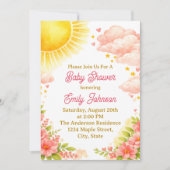 Zonnebaby shower kaart (Voorkant)