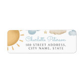 Zonnebaby Shower Retouradres Label (Voorkant)