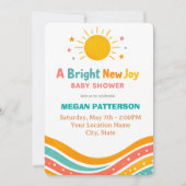 Zonnebaby Shower Uitnodiging | Helder Modern (Voorkant)