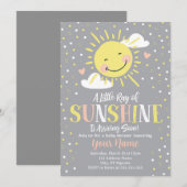 Zonnebabyfeest uitnodiging (Voorkant / Achterkant)