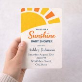 Zonnebabyfeest Uitnodiging – Moderne Zon