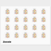 Zonnebabyfeestje Ronde Sticker (Vel)
